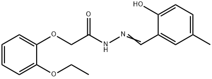 2-(2-ethoxyphenoxy)-N'-(2-hydroxy-5-methylbenzylidene)acetohydrazide Structure