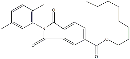 octyl 2-(2,5-dimethylphenyl)-1,3-dioxo-5-isoindolinecarboxylate Structure