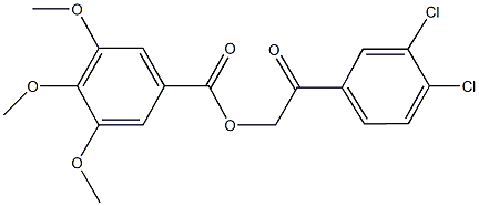 2-(3,4-dichlorophenyl)-2-oxoethyl 3,4,5-trimethoxybenzoate Structure
