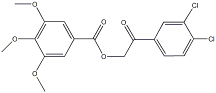 2-(3,4-dichlorophenyl)-2-oxoethyl 3,4,5-trimethoxybenzoate Struktur