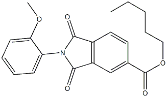 pentyl 2-(2-methoxyphenyl)-1,3-dioxo-5-isoindolinecarboxylate 化学構造式