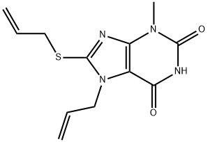 7-allyl-8-(allylsulfanyl)-3-methyl-3,7-dihydro-1H-purine-2,6-dione,330990-66-4,结构式
