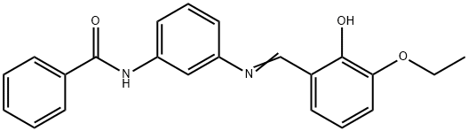 N-{3-[(3-ethoxy-2-hydroxybenzylidene)amino]phenyl}benzamide Structure