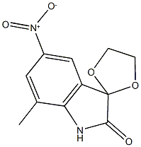 5'-nitro-7'-methyl-1',3'-dihydrospiro[1,3-dioxolane-2,3'-(2'H)-indole]-2'-one,330991-55-4,结构式