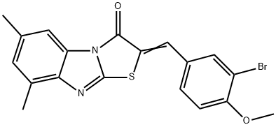 2-(3-bromo-4-methoxybenzylidene)-6,8-dimethyl[1,3]thiazolo[3,2-a]benzimidazol-3(2H)-one Structure