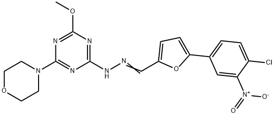 5-{4-chloro-3-nitrophenyl}-2-furaldehyde (4-methoxy-6-morpholin-4-yl-1,3,5-triazin-2-yl)hydrazone|