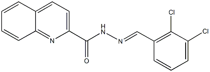 N'-(2,3-dichlorobenzylidene)-2-quinolinecarbohydrazide Struktur