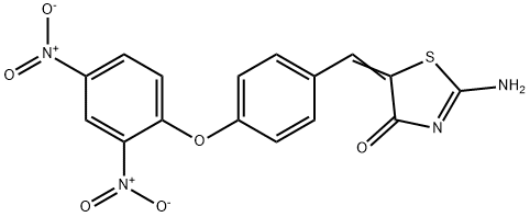 5-(4-{2,4-bisnitrophenoxy}benzylidene)-2-imino-1,3-thiazolidin-4-one Structure