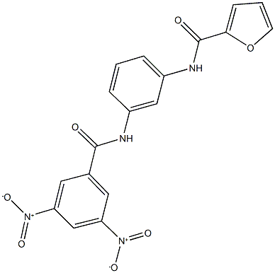 N-[3-({3,5-bisnitrobenzoyl}amino)phenyl]-2-furamide Structure