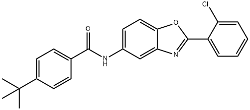 4-tert-butyl-N-[2-(2-chlorophenyl)-1,3-benzoxazol-5-yl]benzamide Structure