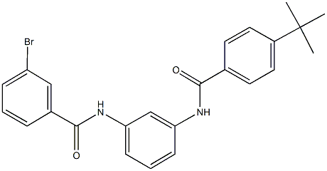 3-bromo-N-{3-[(4-tert-butylbenzoyl)amino]phenyl}benzamide 结构式
