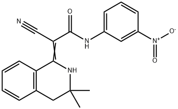 2-cyano-2-(3,3-dimethyl-3,4-dihydro-1(2H)-isoquinolinylidene)-N-{3-nitrophenyl}acetamide|