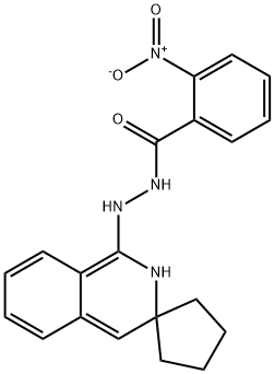 1-[2-(2-nitrobenzoyl)hydrazino]-3,4-dihydrospiro[isoquinoline-3,1'-cyclopentane] Structure