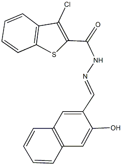 3-chloro-N'-[(3-hydroxy-2-naphthyl)methylene]-1-benzothiophene-2-carbohydrazide,331001-35-5,结构式