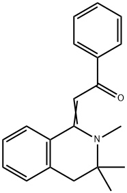 1-phenyl-2-(2,3,3-trimethyl-3,4-dihydro-1(2H)-isoquinolinylidene)ethanone 化学構造式