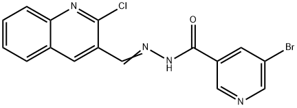 5-bromo-N'-[(2-chloro-3-quinolinyl)methylene]nicotinohydrazide Struktur