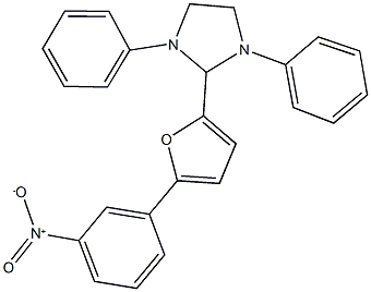 2-(5-{3-nitrophenyl}-2-furyl)-1,3-diphenylimidazolidine Structure