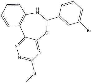 331002-28-9 6-(3-bromophenyl)-3-(methylsulfanyl)-6,7-dihydro[1,2,4]triazino[5,6-d][3,1]benzoxazepine