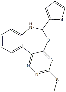 3-(methylsulfanyl)-6-(2-thienyl)-6,7-dihydro[1,2,4]triazino[5,6-d][3,1]benzoxazepine Structure