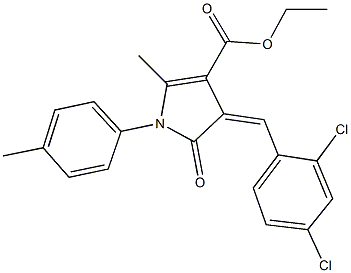 ethyl 4-(2,4-dichlorobenzylidene)-2-methyl-1-(4-methylphenyl)-5-oxo-4,5-dihydro-1H-pyrrole-3-carboxylate Structure