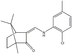 3-[(2-chloro-5-methylanilino)methylene]-1,7,7-trimethylbicyclo[2.2.1]heptan-2-one 结构式