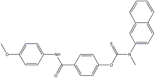 O-{4-[(4-methoxyanilino)carbonyl]phenyl} methyl(2-naphthyl)thiocarbamate|