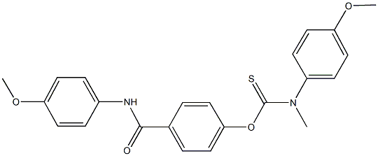 O-{4-[(4-methoxyanilino)carbonyl]phenyl} 4-methoxyphenyl(methyl)thiocarbamate 结构式