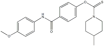 331004-00-3 O-{4-[(4-methoxyanilino)carbonyl]phenyl} 4-methyl-1-piperidinecarbothioate