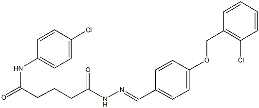 5-(2-{4-[(2-chlorobenzyl)oxy]benzylidene}hydrazino)-N-(4-chlorophenyl)-5-oxopentanamide,331004-12-7,结构式