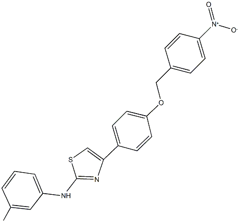 4-[4-({4-nitrobenzyl}oxy)phenyl]-2-(3-toluidino)-1,3-thiazole,331004-38-7,结构式