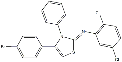 N-(4-(4-bromophenyl)-3-phenyl-1,3-thiazol-2(3H)-ylidene)-N-(2,5-dichlorophenyl)amine Structure