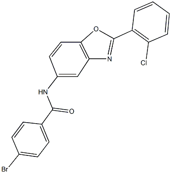 4-bromo-N-[2-(2-chlorophenyl)-1,3-benzoxazol-5-yl]benzamide Structure
