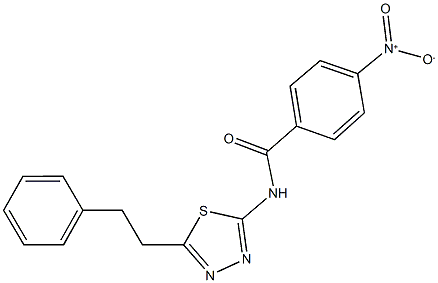 4-nitro-N-[5-(2-phenylethyl)-1,3,4-thiadiazol-2-yl]benzamide Structure