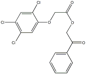 2-oxo-2-phenylethyl (2,4,5-trichlorophenoxy)acetate Struktur
