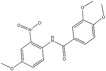 N-{2-nitro-4-methoxyphenyl}-3,4-dimethoxybenzamide 结构式