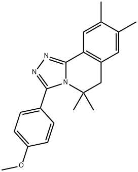 3-(4-methoxyphenyl)-5,5,8,9-tetramethyl-5,6-dihydro[1,2,4]triazolo[3,4-a]isoquinoline 结构式