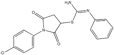 1-(4-chlorophenyl)-2,5-dioxopyrrolidin-3-yl N'-phenylimidothiocarbamate,331245-06-8,结构式