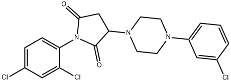 331245-19-3 3-[4-(3-chlorophenyl)-1-piperazinyl]-1-(2,4-dichlorophenyl)-2,5-pyrrolidinedione