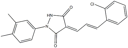 4-[3-(2-chlorophenyl)-2-propenylidene]-1-(3,4-dimethylphenyl)-3,5-pyrazolidinedione|