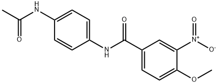 N-[4-(acetylamino)phenyl]-3-nitro-4-methoxybenzamide,331246-54-9,结构式