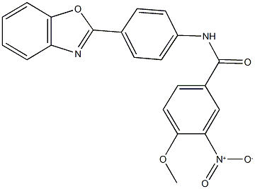 N-[4-(1,3-benzoxazol-2-yl)phenyl]-3-nitro-4-methoxybenzamide Struktur