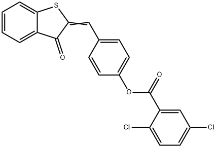 4-[(3-oxo-1-benzothien-2(3H)-ylidene)methyl]phenyl 2,5-dichlorobenzoate Struktur