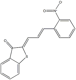 2-(3-{2-nitrophenyl}-2-propenylidene)-1-benzothiophen-3(2H)-one Structure