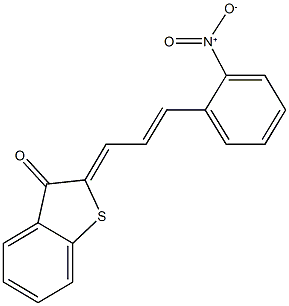 2-(3-{2-nitrophenyl}-2-propenylidene)-1-benzothiophen-3(2H)-one 结构式