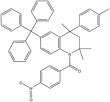 1-({4-nitrophenyl}carbonyl)-2,2,4-trimethyl-4-(4-methylphenyl)-6-(triphenylmethyl)-1,2,3,4-tetrahydroquinoline|