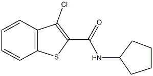 3-chloro-N-cyclopentyl-1-benzothiophene-2-carboxamide 结构式