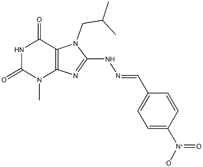 4-nitrobenzaldehyde (7-isobutyl-3-methyl-2,6-dioxo-2,3,6,7-tetrahydro-1H-purin-8-yl)hydrazone|