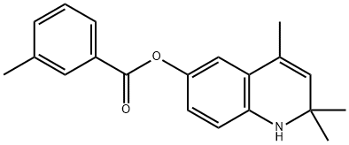 2,2,4-trimethyl-1,2-dihydro-6-quinolinyl 3-methylbenzoate 结构式