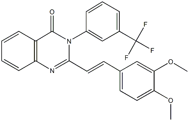 2-[2-(3,4-dimethoxyphenyl)vinyl]-3-[3-(trifluoromethyl)phenyl]-4(3H)-quinazolinone|