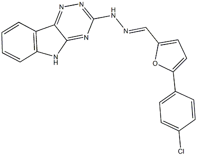 5-(4-chlorophenyl)-2-furaldehyde 5H-[1,2,4]triazino[5,6-b]indol-3-ylhydrazone,331261-99-5,结构式